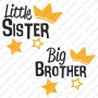 Coordinato Little Sister Big Brother Body e Maglietta Baby