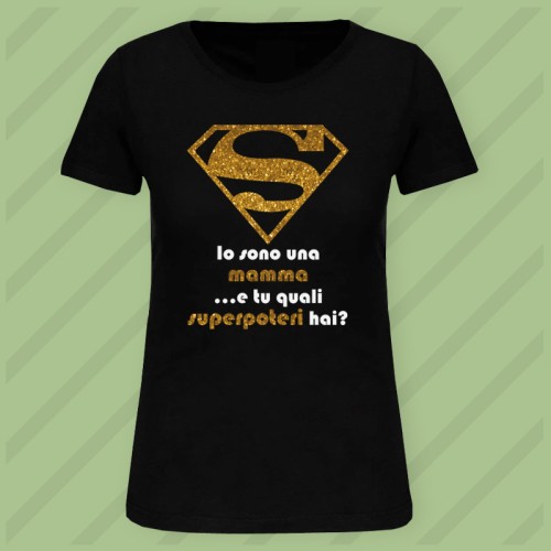 Maglietta Mamma Superpoteri Lady