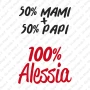 Maglietta 50 Mami 50 Papi con Nome Manica Lunga