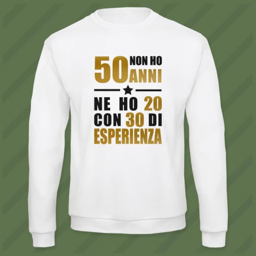 Felpa 50 Anni di Esperienza Unisex