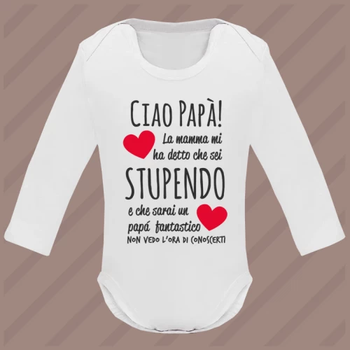 Body Papà Stupendo Manica Lunga