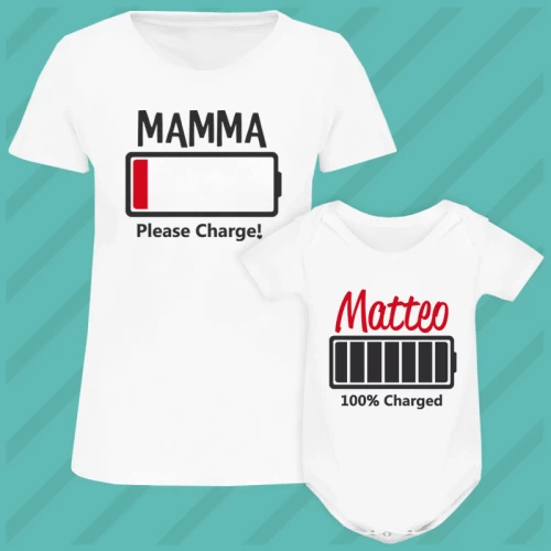 Coordinato Please Charge Body e Maglietta Lady