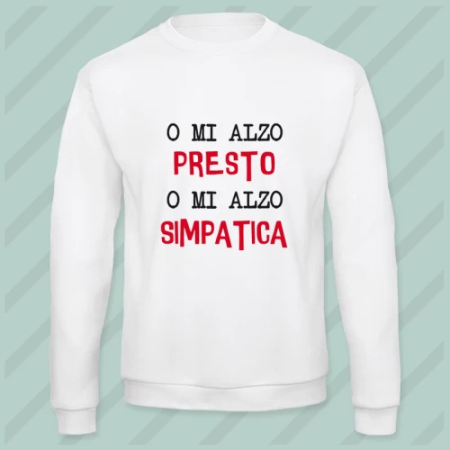 Felpa Presto o Simpatica Unisex