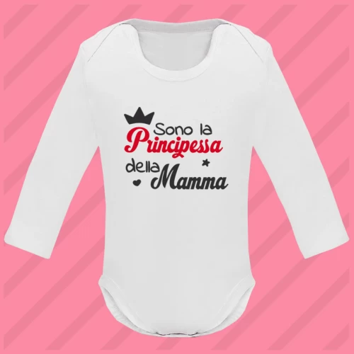 Body Principessa della Mamma Manica Lunga