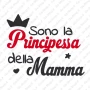 Body Principessa della Mamma Manica Lunga