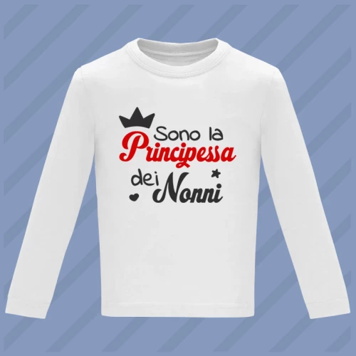 Maglietta Principessa dei Nonni Manica Lunga