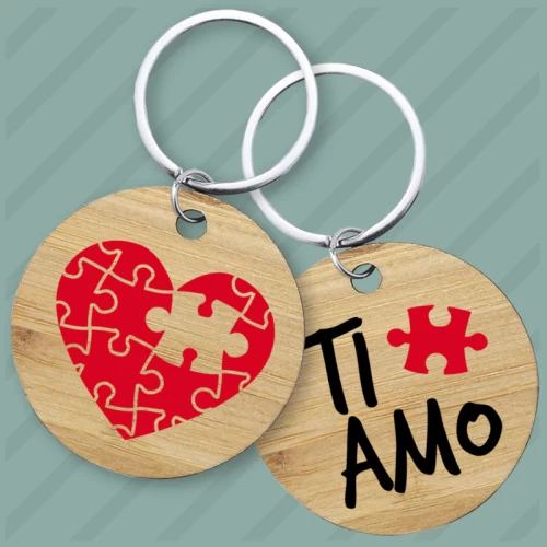 Portachiavi Coordinati Puzzle Love