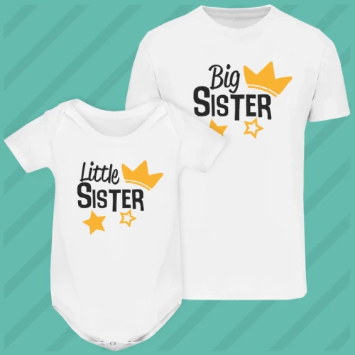 Coordinato Little Sister Big Sister Body e Maglietta Kid
