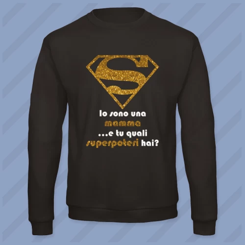 Felpa Mamma Superpoteri Unisex